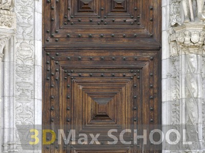 Текстуры деревянных дверей с орнаментами и украшениями - 40