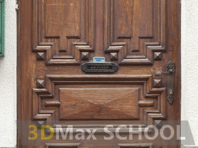 Текстуры деревянных дверей с орнаментами и украшениями - 60