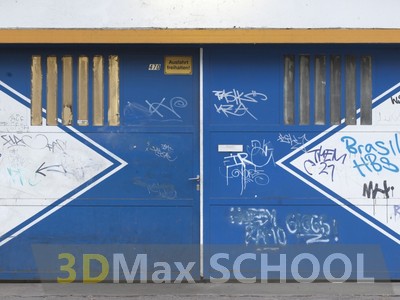 Текстуры металлических дверей с граффити - 25