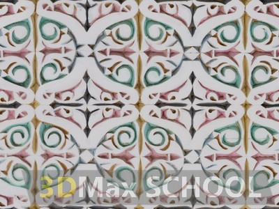 Текстуры старинных орнаментов, узоров и отделки - Мавританские узоры - 211