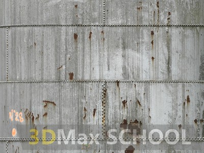 Текстуры металлических профилей, заборов, крыш и жалюзи с грязью и ржавчиной - 35
