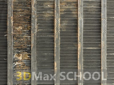 Текстуры металлических профилей, заборов, крыш и жалюзи с грязью и ржавчиной - 88
