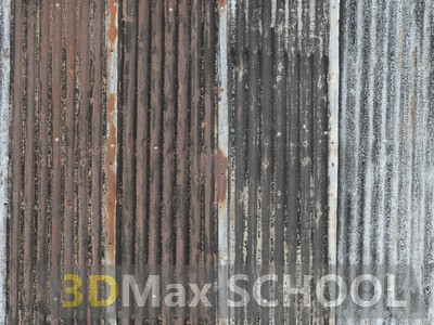 Бесшовные текстуры металлических профилей, заборов, крыш и жалюзи с грязью и ржавчиной - 13