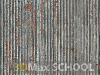 Бесшовные текстуры металлических профилей, заборов, крыш и жалюзи с грязью и ржавчиной - 4