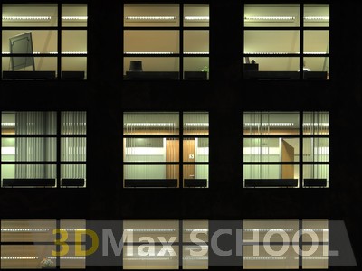 Текстуры фасадов зданий ночью - 35