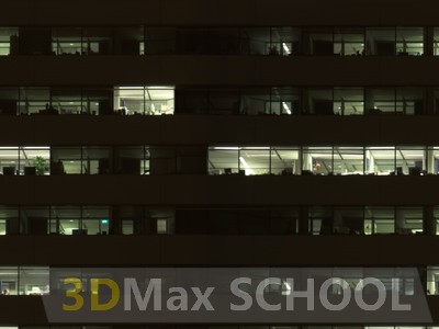 Текстуры фасадов зданий ночью - 45