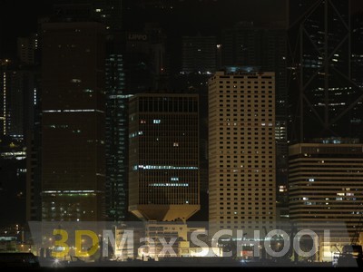 Текстуры фасадов зданий ночью - 2