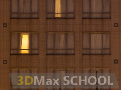 Текстуры фасадов зданий ночью - 4