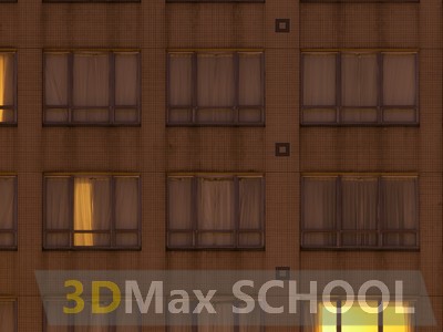 Текстуры фасадов зданий ночью - 5