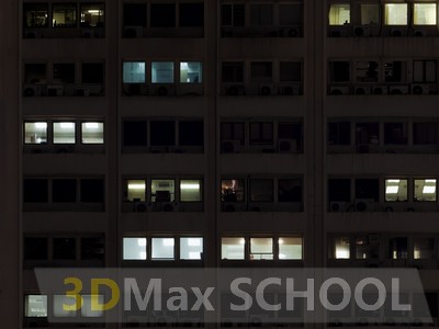 Текстуры фасадов зданий ночью - 54