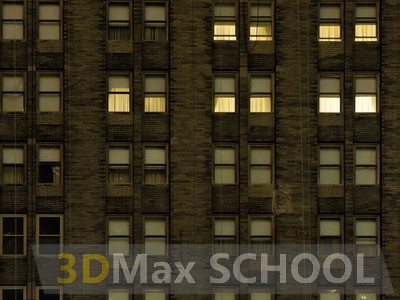 Текстуры фасадов зданий ночью - 15