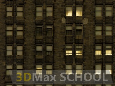 Текстуры фасадов зданий ночью - 16