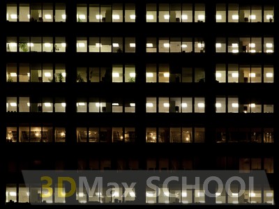 Текстуры фасадов зданий ночью - 58