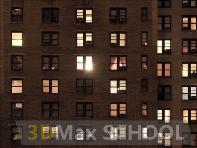 Текстуры фасадов зданий ночью - 22