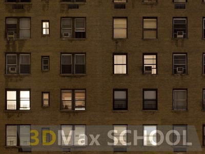Текстуры фасадов зданий ночью - 23