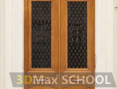 Текстуры деревянных двустворчатых дверей - 26