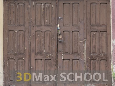 Текстуры деревянных двустворчатых дверей - 36