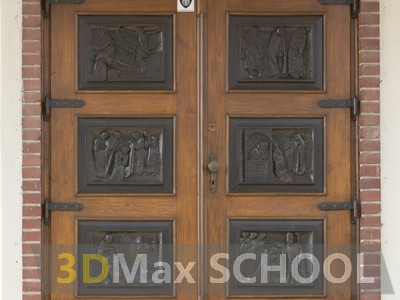 Текстуры деревянных двустворчатых дверей - 41