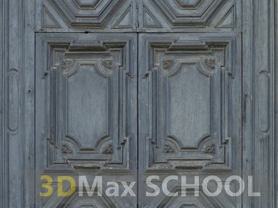Текстуры деревянных дверей с орнаментами и украшениями - 102