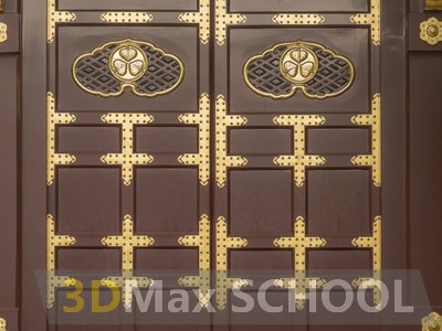 Текстуры деревянных дверей с орнаментами и украшениями - 103