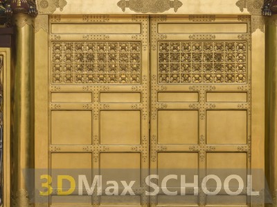 Текстуры деревянных дверей с орнаментами и украшениями - 104