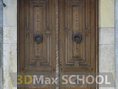 Текстуры деревянных дверей с орнаментами и украшениями - 14