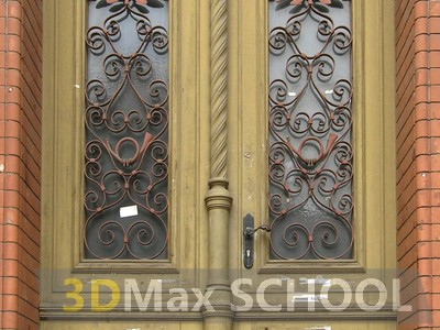 Текстуры деревянных дверей с орнаментами и украшениями - 23