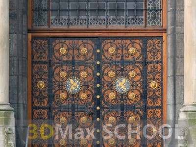 Текстуры деревянных дверей с орнаментами и украшениями - 25