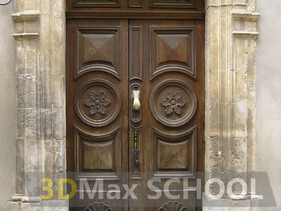 Текстуры деревянных дверей с орнаментами и украшениями - 26