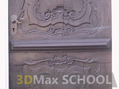 Текстуры деревянных дверей с орнаментами и украшениями - 30
