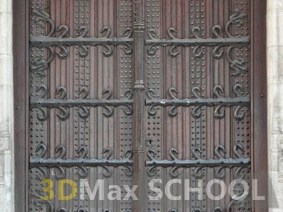 Текстуры деревянных дверей с орнаментами и украшениями - 32
