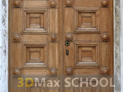 Текстуры деревянных дверей с орнаментами и украшениями - 33