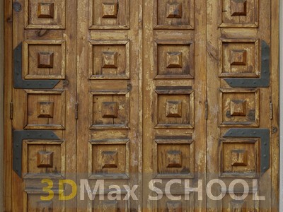 Текстуры деревянных дверей с орнаментами и украшениями - 34