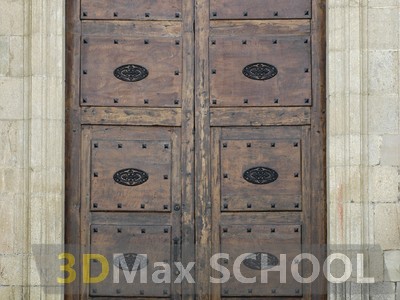 Текстуры деревянных дверей с орнаментами и украшениями - 35