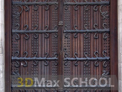 Текстуры деревянных дверей с орнаментами и украшениями - 38