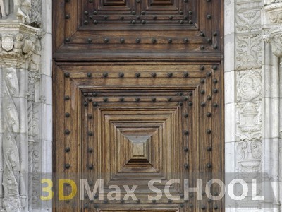 Текстуры деревянных дверей с орнаментами и украшениями - 39