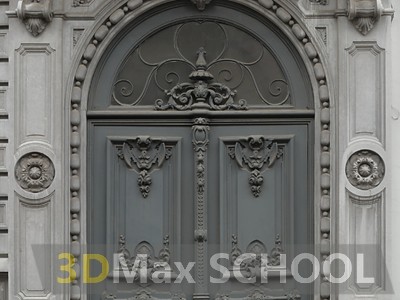 Текстуры деревянных дверей с орнаментами и украшениями - 44
