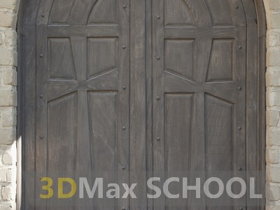 Текстуры деревянных дверей с орнаментами и украшениями - 52
