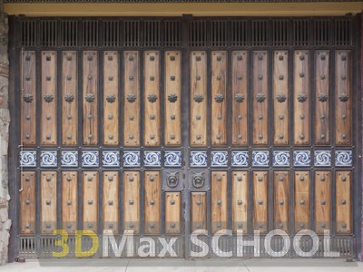 Текстуры деревянных дверей с орнаментами и украшениями - 54