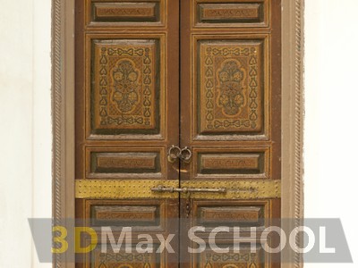 Текстуры деревянных дверей с орнаментами и украшениями - 57