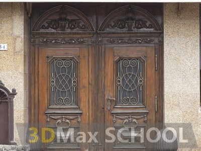 Текстуры деревянных дверей с орнаментами и украшениями - 58