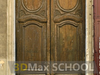 Текстуры деревянных дверей с орнаментами и украшениями - 7