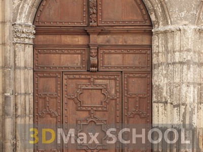 Текстуры деревянных дверей с орнаментами и украшениями - 71