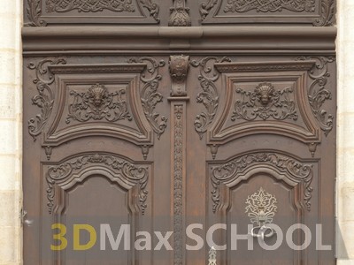 Текстуры деревянных дверей с орнаментами и украшениями - 73