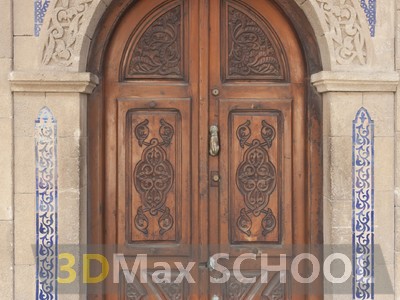 Текстуры деревянных дверей с орнаментами и украшениями - 81