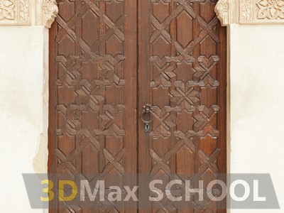 Текстуры деревянных дверей с орнаментами и украшениями - 87