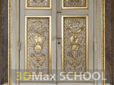 Текстуры деревянных дверей с орнаментами и украшениями - 90