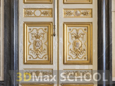 Текстуры деревянных дверей с орнаментами и украшениями - 97