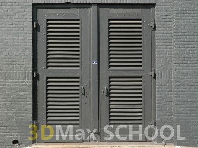 Текстуры металлических двустворчатых дверей - 16