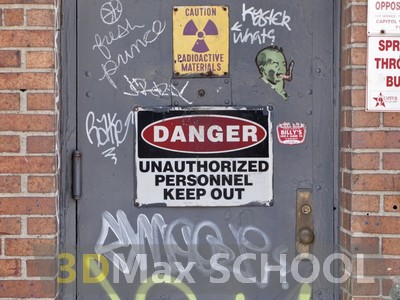 Текстуры металлических дверей с граффити - 21